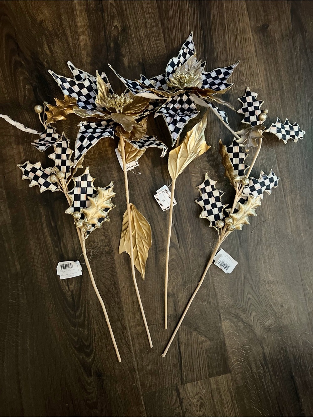 Mackenzie-Childs Poinsettia Holly Stem Bundle